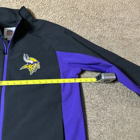 COPY - NFL Minnesota Vikings Full Zip Jacket Mens Large Soft Shell Activewear - Picture 3 of 6